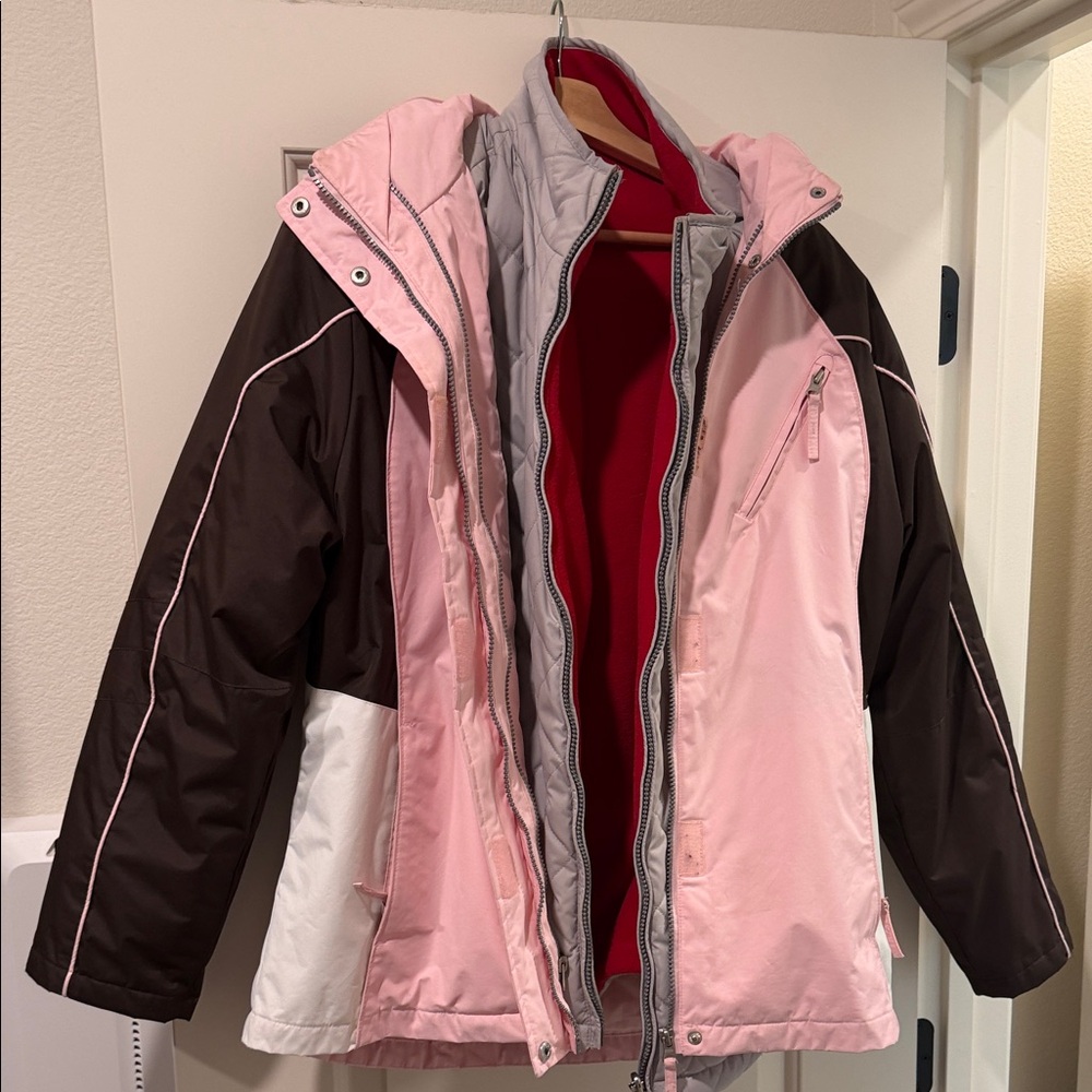 Athletic Works Pink and Brown Snow Jacket - Picture 4 of 4